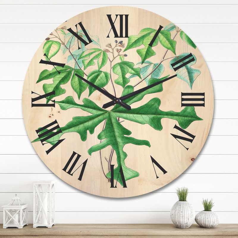 Dessin d'une horloge murale en bois, Très grand