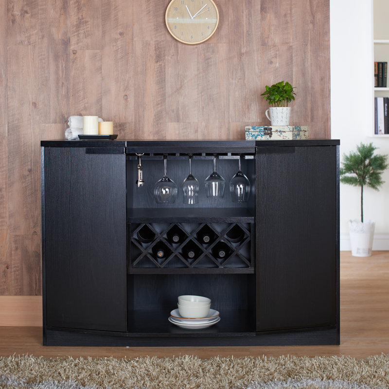 130cm Wine Bar, Black