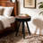 15.7-inch Round Coffee Table with Carved Top-1181748952