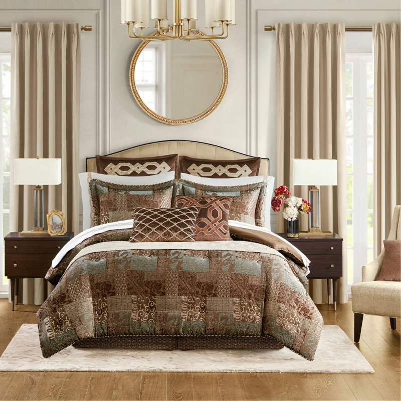 4 Piece Red Comforter Set Red