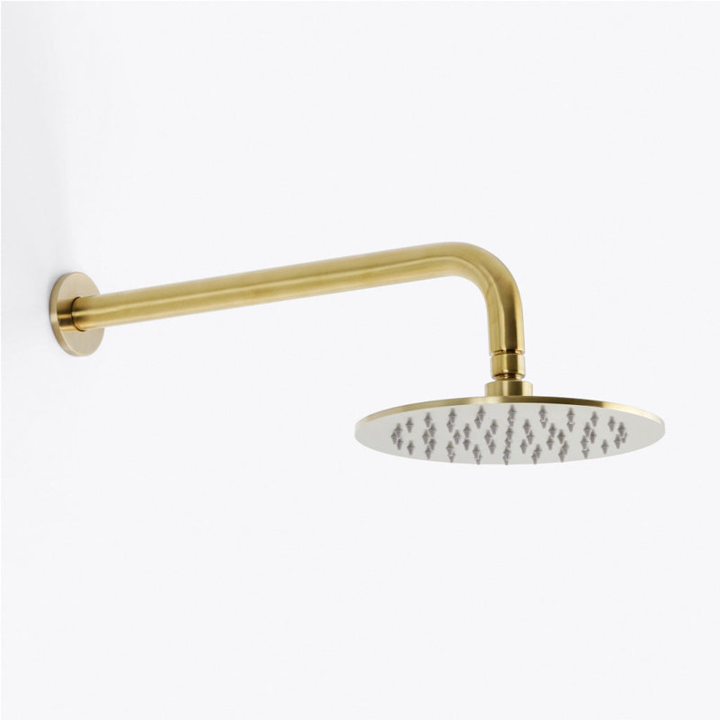 Metro 2-Way Pressure Balance Trim Complete Shower Set - Wall Mount - 8" Brass, Satin Brass