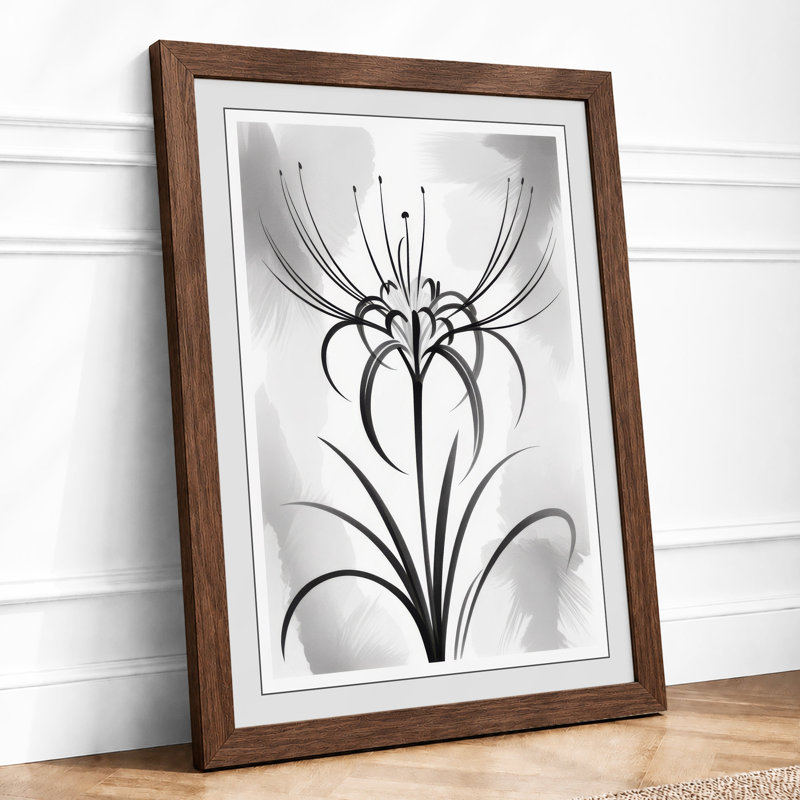 Elongated Petals Botanical - Print, Walnut, A1 - 84.1 x 59.4 cm