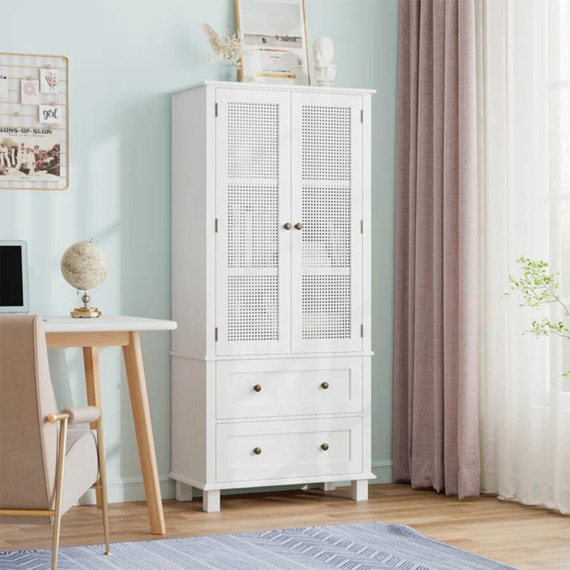 Double-door bookcase, White