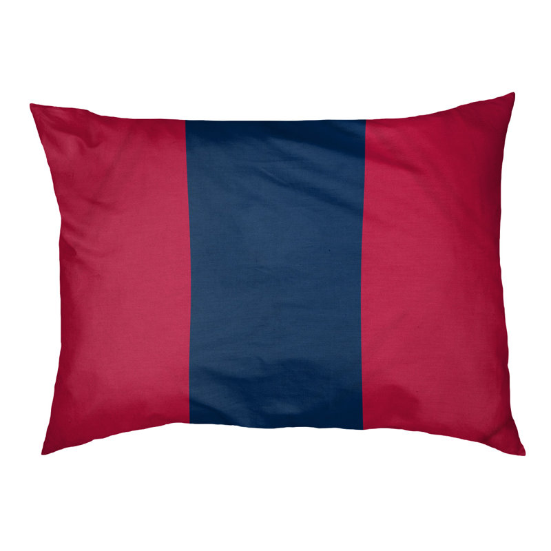 Coussin Arizona, Moyen (l 28 po x P 18 po x H 9,5 po), Rouge écarlate / bleu marine / rouge écarlate
