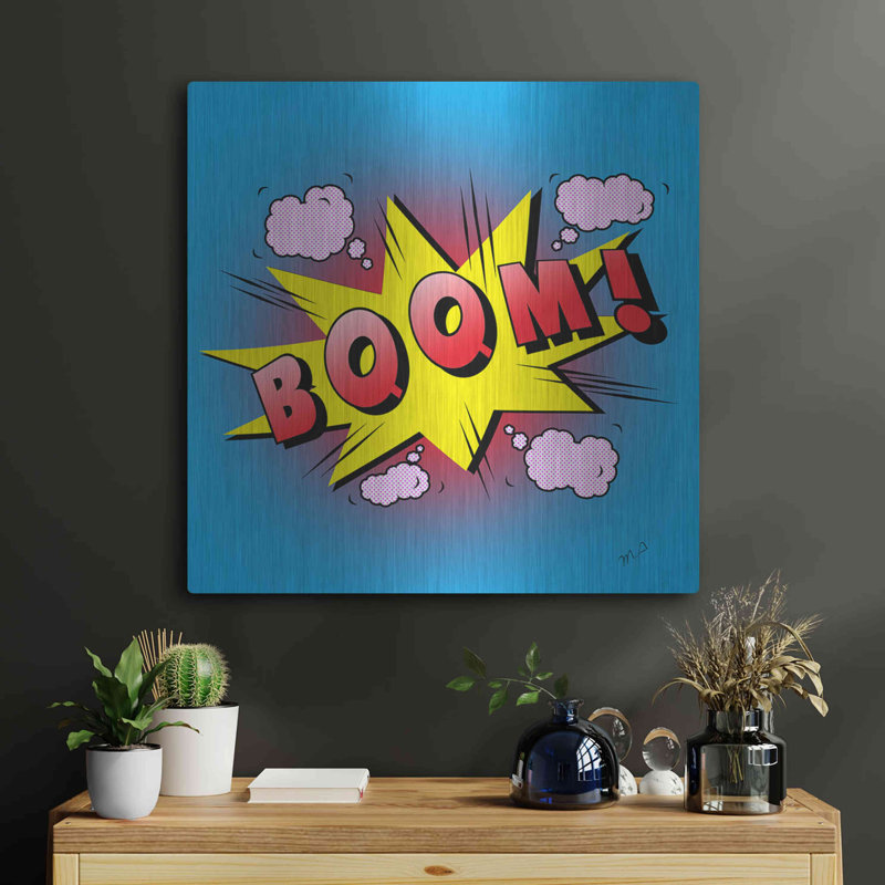 «Boom 2» par Mark Ashkenazi, art mural en métal, H 24 po x l 24 po