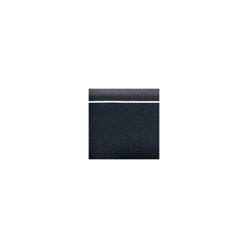 Mr. M 40cm Wide Square Solid Colour Standard Ottoman, Black/Cream