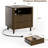 24" H Mid Century Night Stand with Charging Station, 2 - Drawer Storage Cute Fluted Bedside Table with Open Shelf, Curved Profile End Table for Bedroom, Living Room, Sofa and Office-486744378