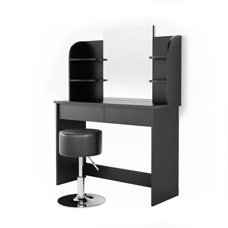 Bella Vista Dressing Table with Mirror, Black