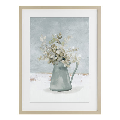 «Blue Botanical Arrangement», reproduction encadrée sous verre, conception de Lanie Loreth