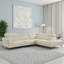 Canapé d'angle moderne et contemporain Dann 111,5 po - Sofa d'angle réversible en cuir avec méridienne confortable et design flexible.-713463830-729695456
