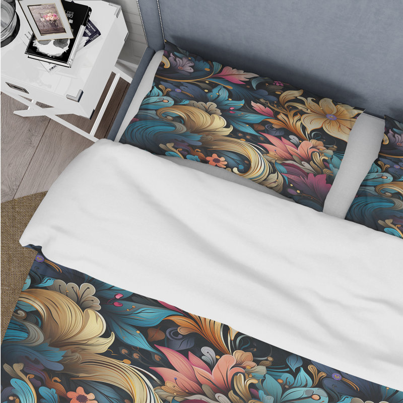 Literie Nomadic Vibes, Housse de couette pour grand lit et 2 taies décor