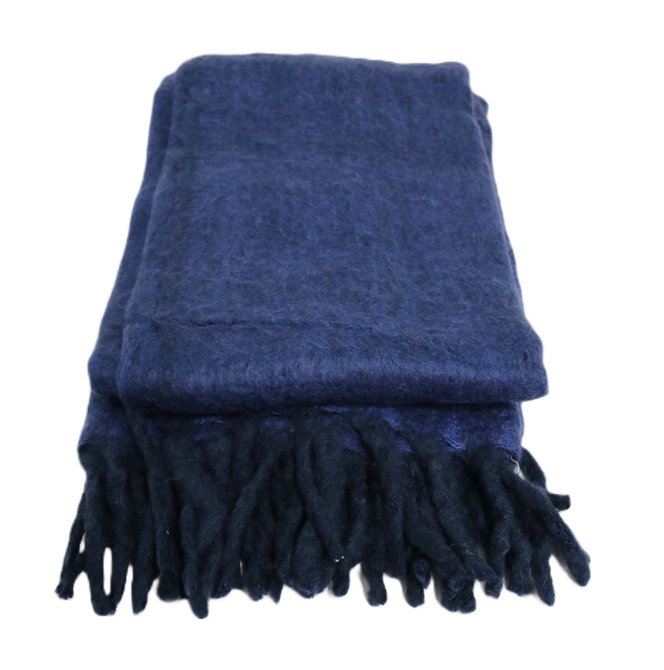 Hidalgo Handwoven Wool Throw Blanket, Blue, 2.9