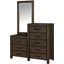 Commode double 5 tiroirs avec miroir Marylu