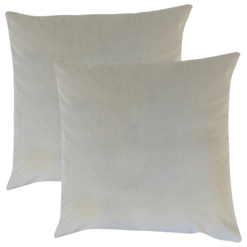 Coussin décoratif en coton massif Theriault, Fumée