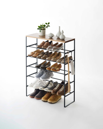 Yamazaki Home Adjustable Shoe Rack, Spacesaving Storage Solution, Steel,  Expandable, Stackable