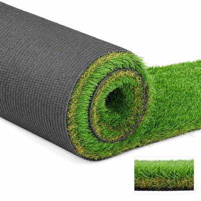 Tapis de couloir artificiel en gazon artificiel épais réaliste pour patio, balcon, jardin ou pelouse avec drainage