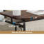 Bureau portatif 32 pouces avec prises de courant, table d'appoint à hauteur réglable, canapé, table de chevet, chariot pour ordinateur portable avec ports USB, petit bureau mobile avec plateau à clavier, 