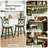 Modern Farmhouse Cross Back Upholstered Solid Wood Bar Stool-904520850-904520840