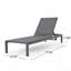 Chaise longue grise