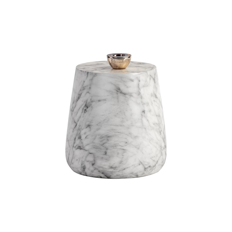 End Table, White Marble