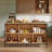 Modern 63" W Kitchen Island Table With Seating and 6 Spacious Storage and Breakfast Counter Table for Dining Room Kitchen