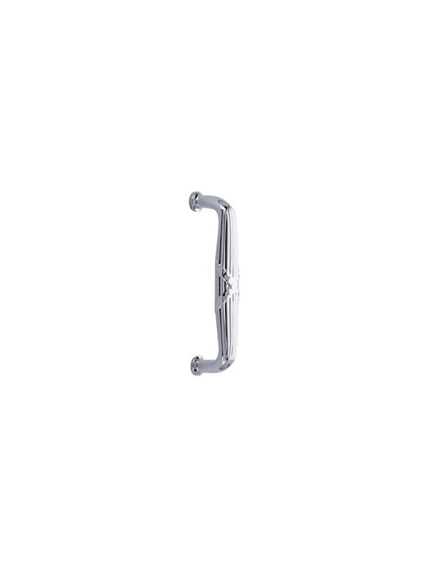 Poignée de porte en verre Emtek Ribbon & Reed, Chrome poli