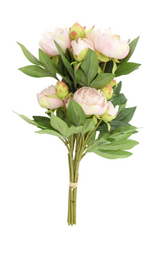 Artificial Light Pink Peony Stems
