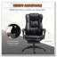 Fauteuil de bureau à haut dossier avec vibration à 6 points, 5 modes, fauteuil de direction, fauteuil pivotant en cuir PU avec dossier inclinable et repose-pieds rétractable, noir