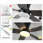 106.6cm 5 - Blade Dimmable RGB Reversible LED Ceiling Fan with Light Kit and Remote Control