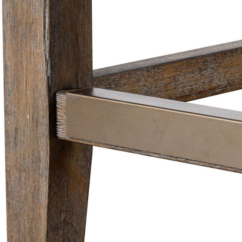 Snowhill Upholstered Counter Stool with Solid Wood Frame