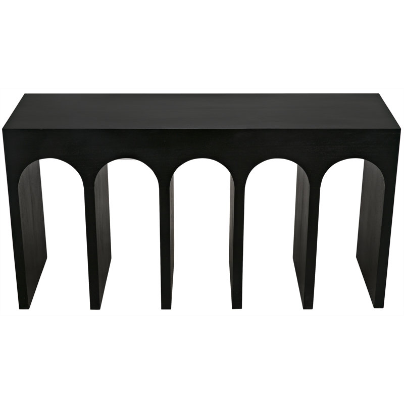 ArchBridge 59'' Hand-Rubbed Black Mahogany Console Table