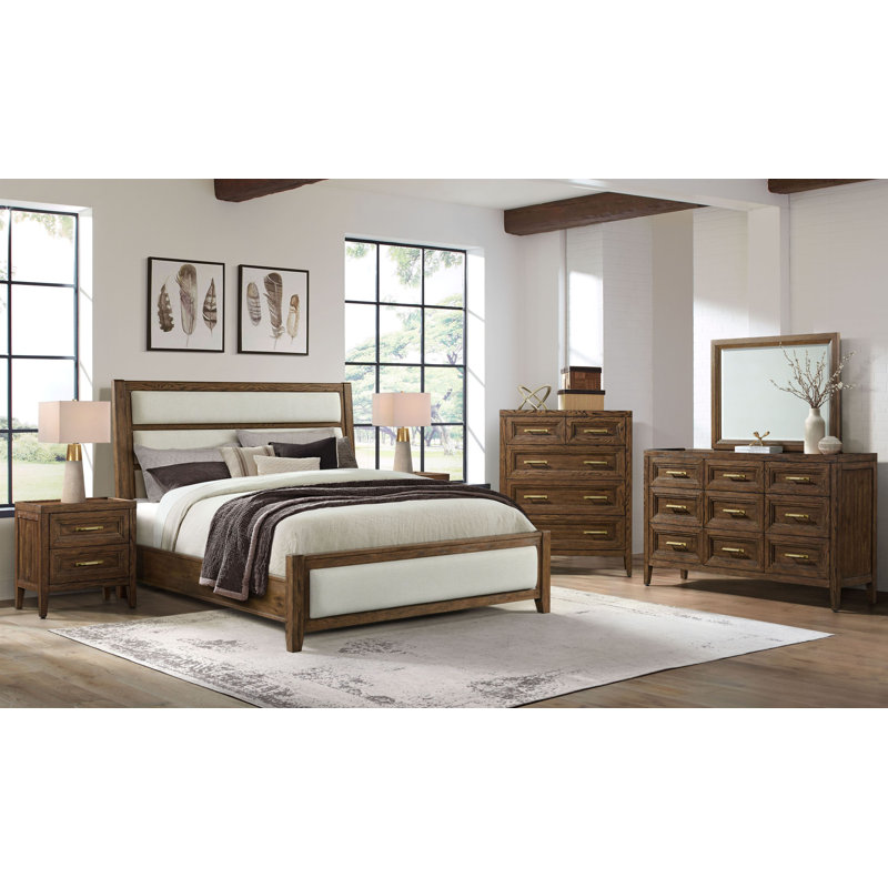 Syrine Upholstered Panel Bed, King