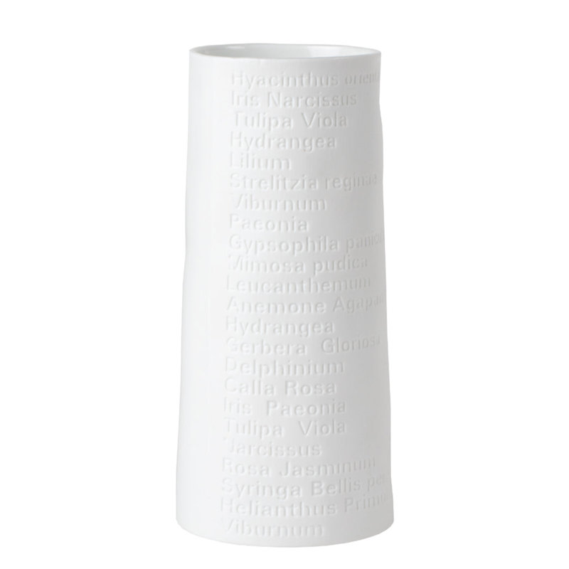 Vase en porcelaine A Poetic Space - Fleurs en relief, H 7,9 po x l 2,8 po x P 2,8 po