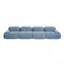 Canapé 4 places en velours côtelé doux 32D éponge haute résilience ergonomique pour animaux de compagnie à compression complète sans emballage combiné sans assemblage pour les études de chambre à coucher, bleu-130575070