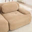 Canapé d'angle modulaire en forme de U avec revêtement en velours côtelé, multi-angles et repose-pieds incurvé, couleur camel, mousse haute densité 32D, respirant et réglable.