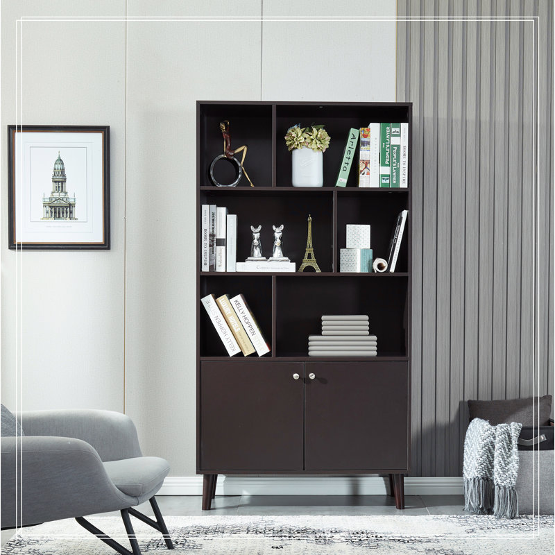 Bibliothèque élégante et polyvalente avec portes pour plus de rangement