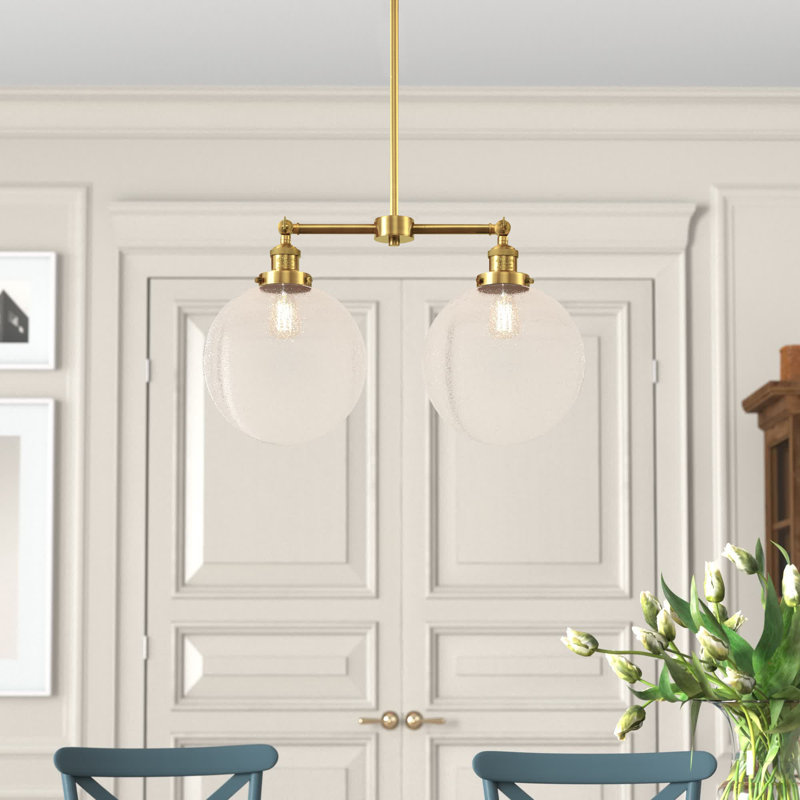 Oliver 2 - Light Kitchen Island Pendant, Seedy, Satin Gold