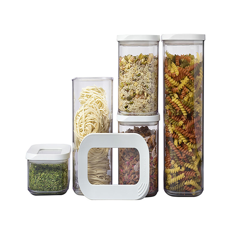 Modula 5-Piece White BPA-Free Plastic Storage Set