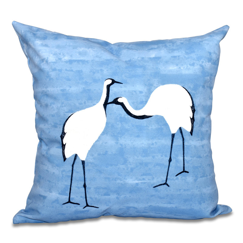 Beach Vacation Outdoor Reversible Throw Pillow, Blue, 20"x20"