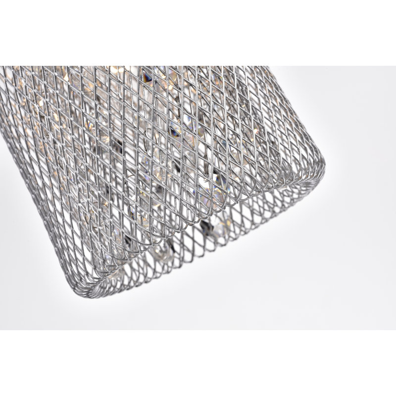 Luminaire suspendu pour îlot de cuisine 3 lumières Edicott, Argent