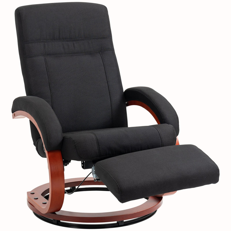 Lavin 26.75" Wide Swivel Standard Recliner, Black