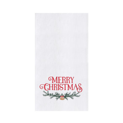 Torchon 100% coton «Merry Christmas»