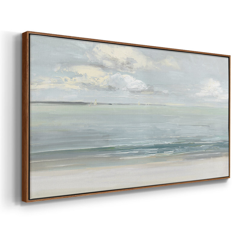 Serene Sound - Toile tendue avec châssis encadré - Prêt à accrocher, Noyer, H 17 po x l 33 po