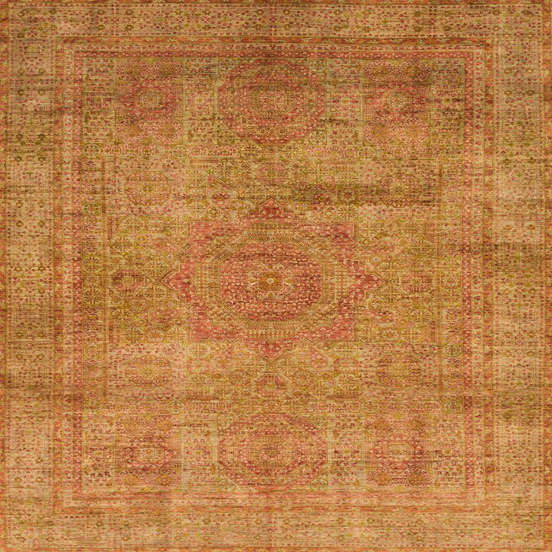 Abstract Indoor Rug, Square 5'