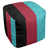 Noir / rouge / bleu sarcelle