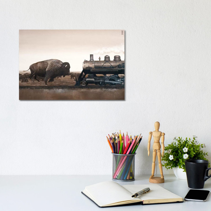 Plains Game by Alec Huxley - Wrapped Canvas Print, 20.32 cm H x 30.48 cm W