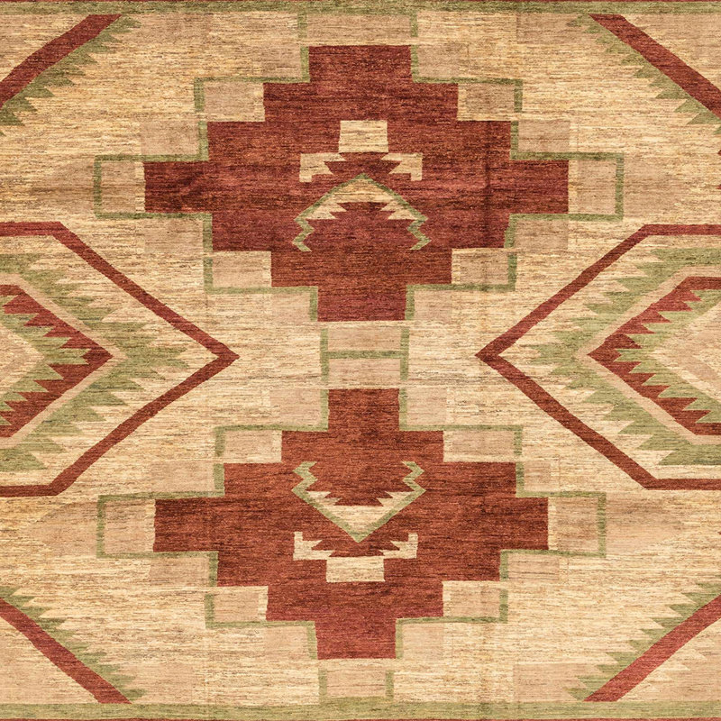 Abstract Indoor Rug, Square 4'