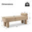 Banc de chambre rembourré 59,4 po Bulwell-2122598090