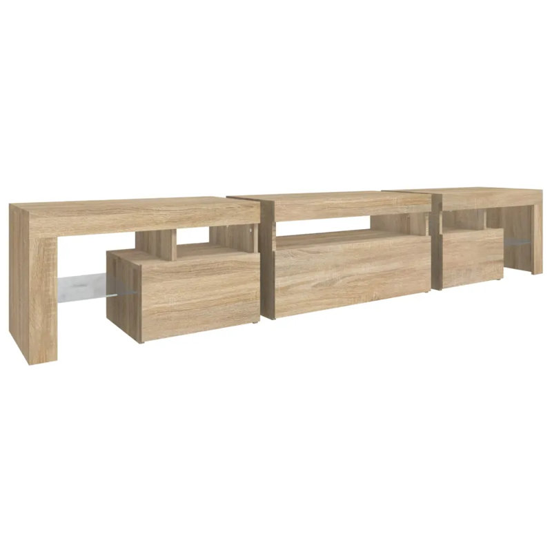 Unfinished TV Stand for TVs up to 88", Sonoma Oak, 215cm W, 83