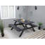 Olgrah 6 - Person Solid Wood Patio Dining Set Rectangular Table-88155622